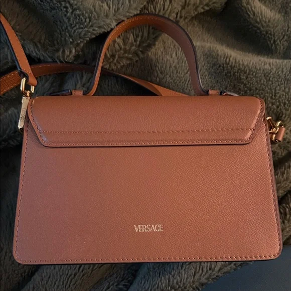 Versace Tan Crossbody Bag with Medusa Emblem - Picture 3 of 14